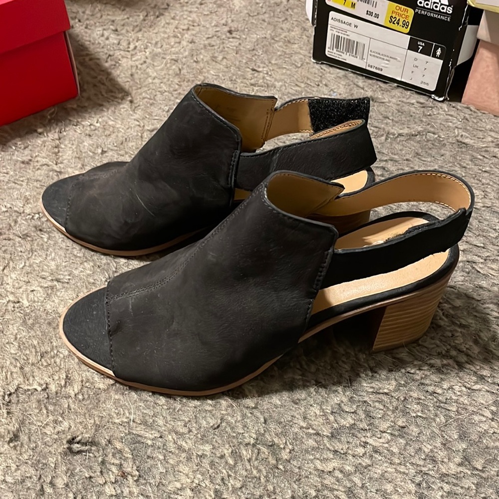 Franco Sarto Black Chunky Heels 🤩